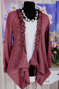 Кардиган М 36 (меланж розовый)